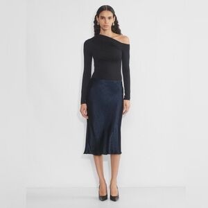 ARITZIA Babaton Japanese Silk Navy SIZE 8 NWOT